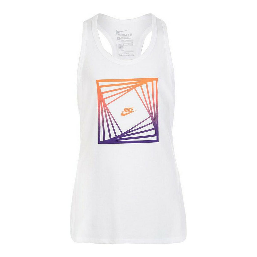Nike BLOCK TD TANK YTH 807477 100 Unisex Tank Top - White
