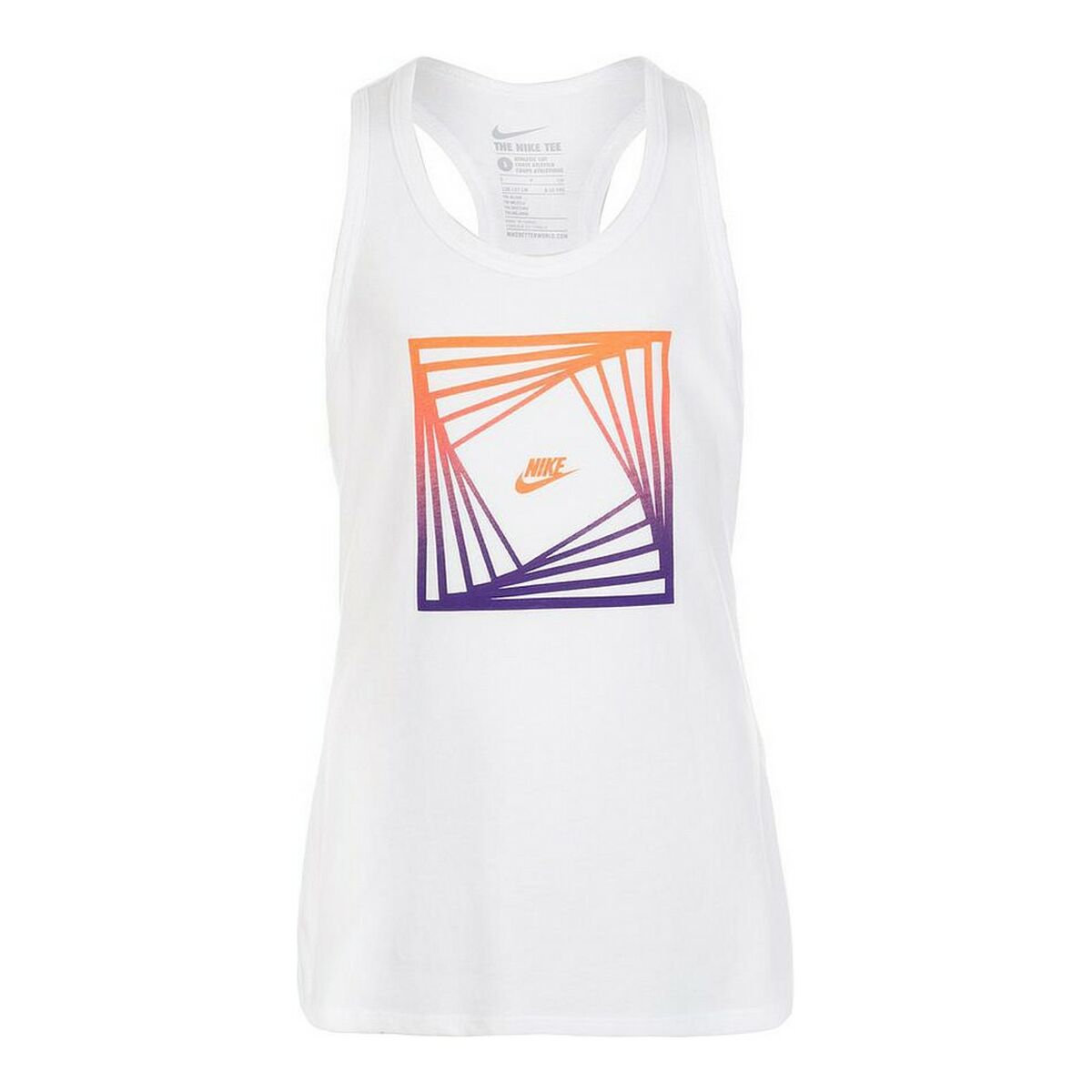 Nike BLOCK TD TANK YTH 807477 100 Unisex Tank Top - White