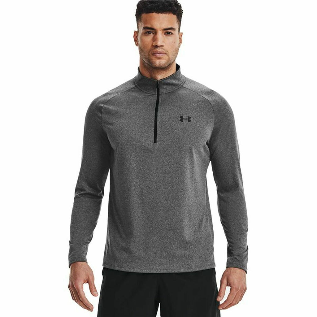 Under Armour Herren Langarm T-Shirt Tech™ ½ Zip Dunkelgrau – Produktansicht 3