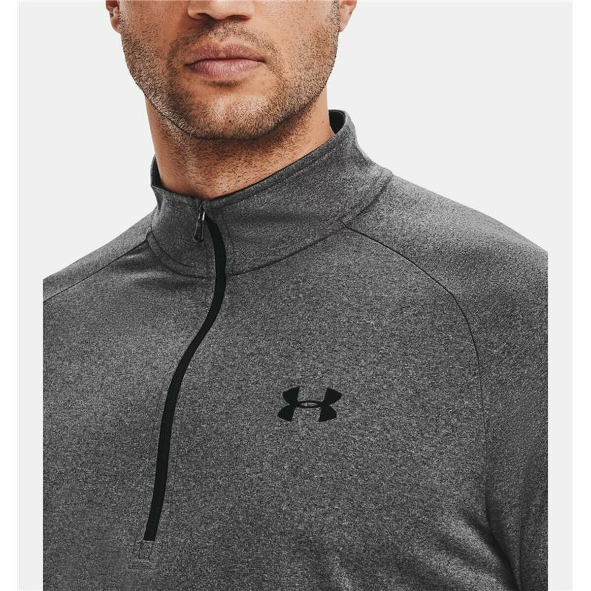 Under Armour Herren Langarm T-Shirt Tech™ ½ Zip Dunkelgrau – Produktansicht 13