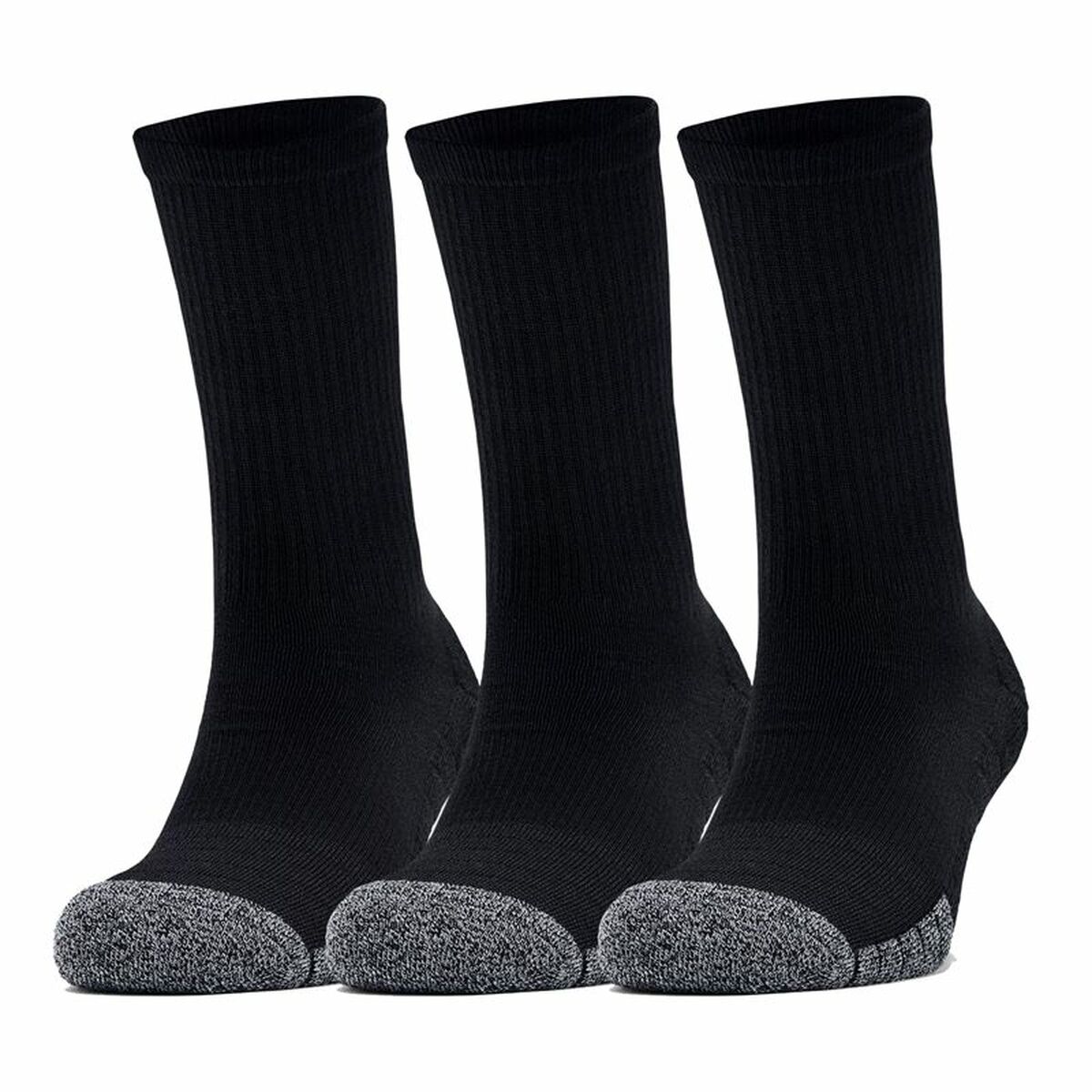 Under Armour Socks Heatgear Crew 1346751-001 3 pairs Schwarz