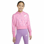 Nike Print Girls' Hoodie - Pink