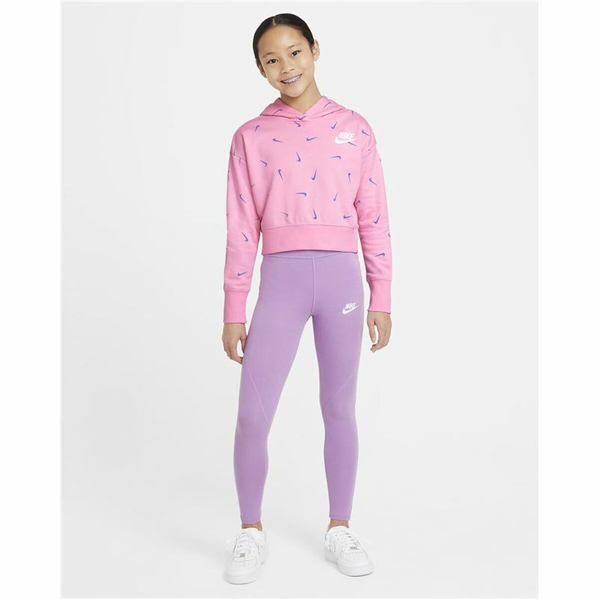 Nike Print Girls' Hoodie - Pink - product image 17