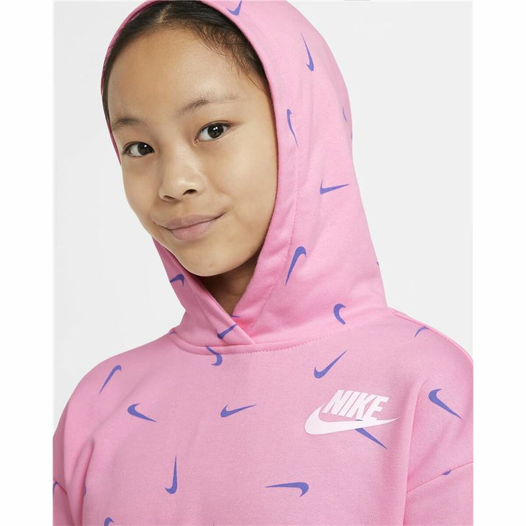 Nike Print Girls' Hoodie - Pink - product image 13