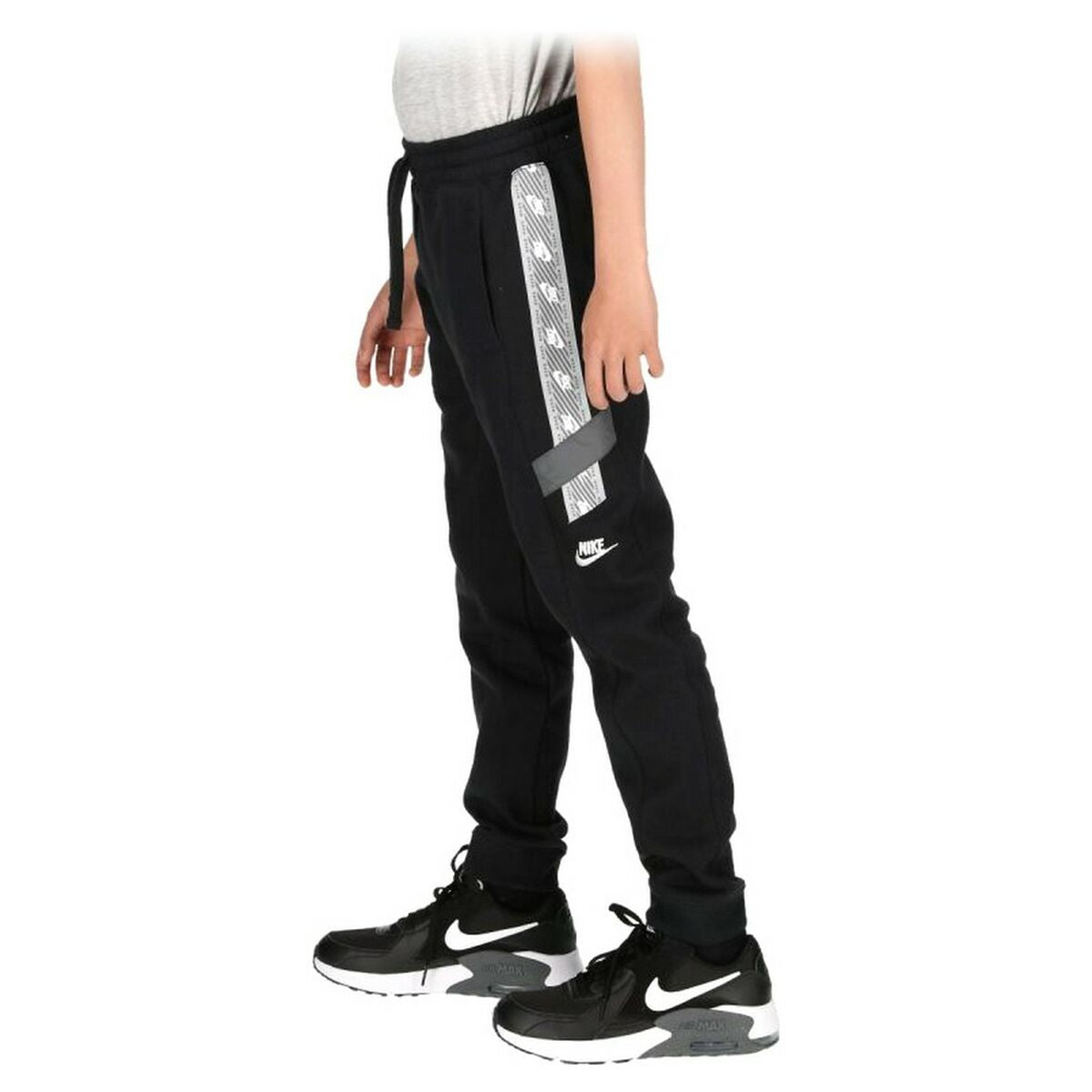 Nike NSW ELEVATED TRIM FLC PANT DD8703 Kids' Track Pants - Black
