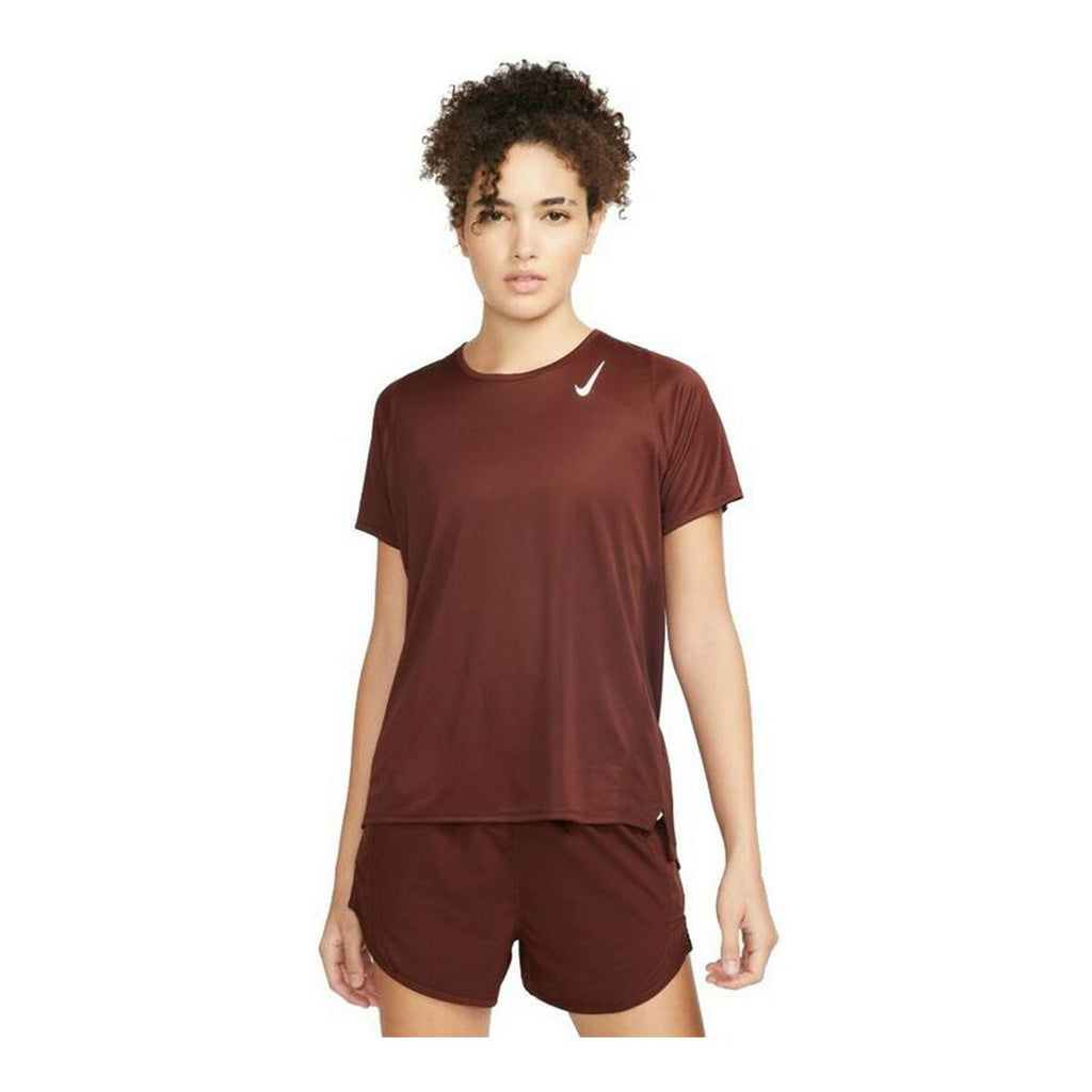 Nike Short-sleeve Dri-FIT Race W Women's T-Shirt - Brown