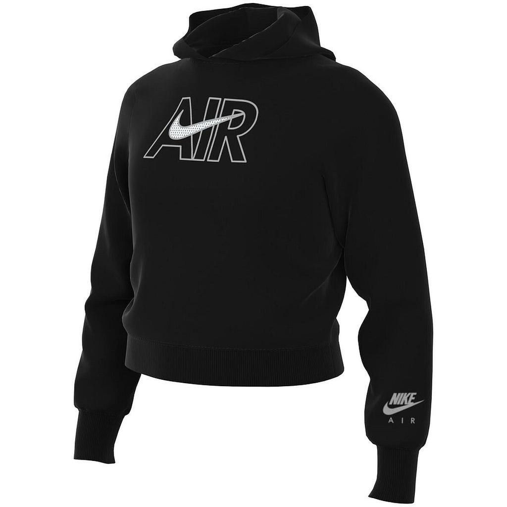 Nike AIR FT CROP DM8372 010 Kids' Hoodie - Black