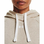 Under Armour Damen Hoodie Rival Fleece Beige – Produktansicht 13