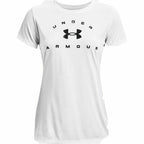 Under Armour Damen Kurzarm T-Shirt Tech Solid Weiß – XS