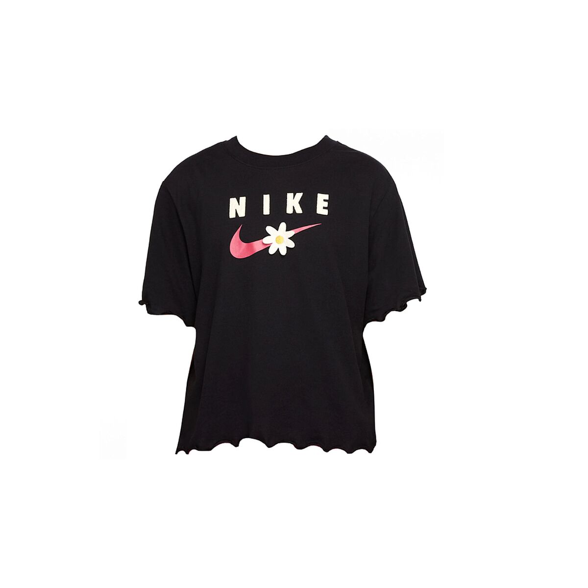 Nike TEE ENERGY BOXY FRILLY DO1351 Girls' T-Shirt - Black