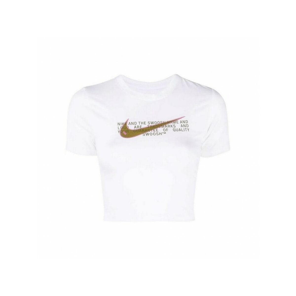 Nike TEE SLIM CRP SWOOSH DN5798 100 Women's T-Shirt - White
