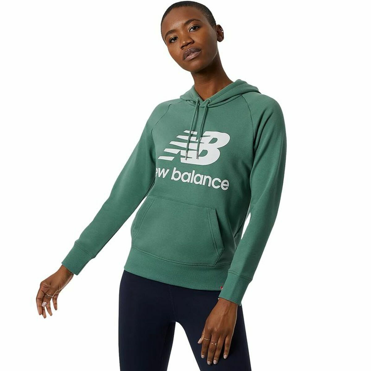 New Balance Damen Hoodie Grün – Produktansicht 2