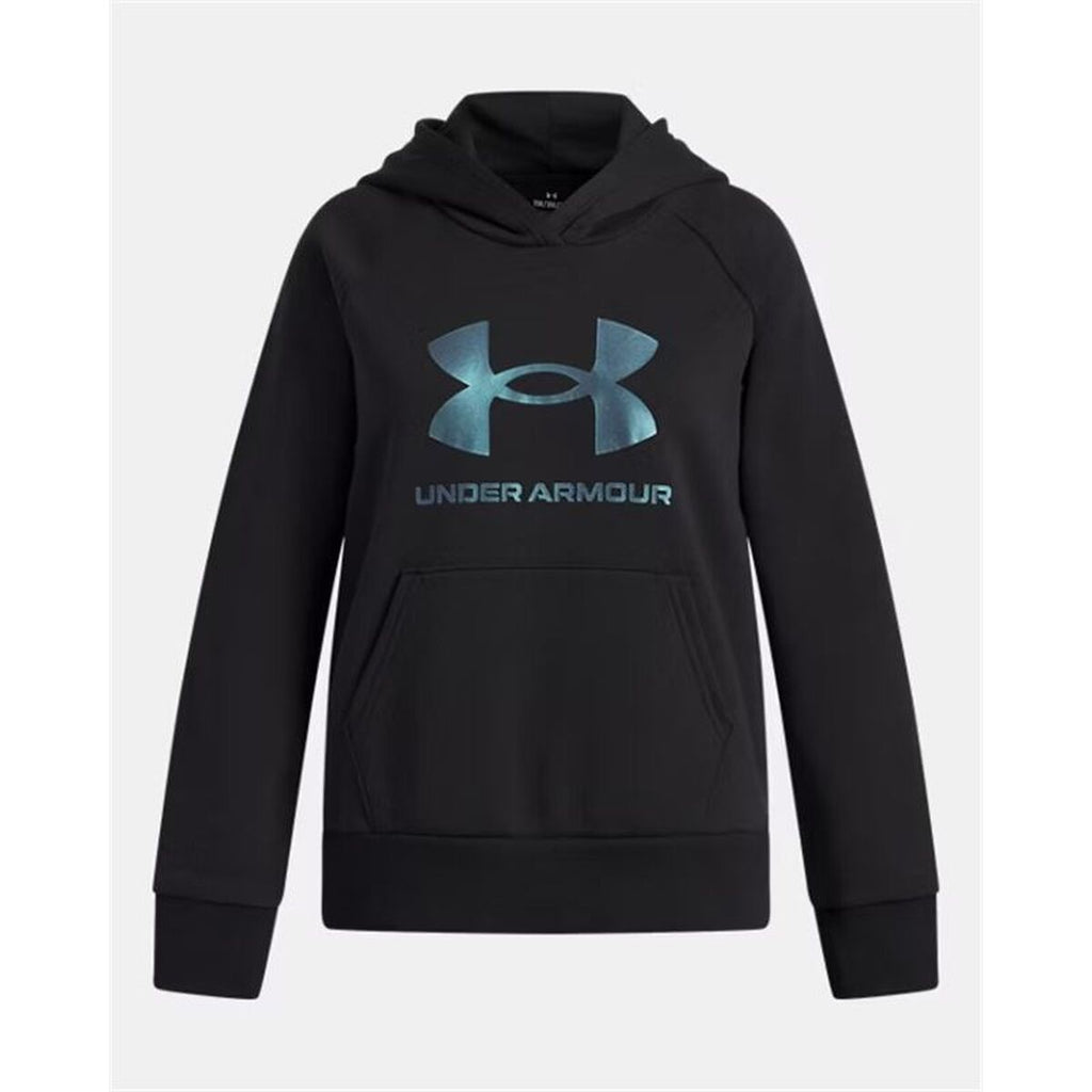 Mädchen-Hoodie Under Armour Rival Flc Schimmer Hdy Schwarz – 8 Years
