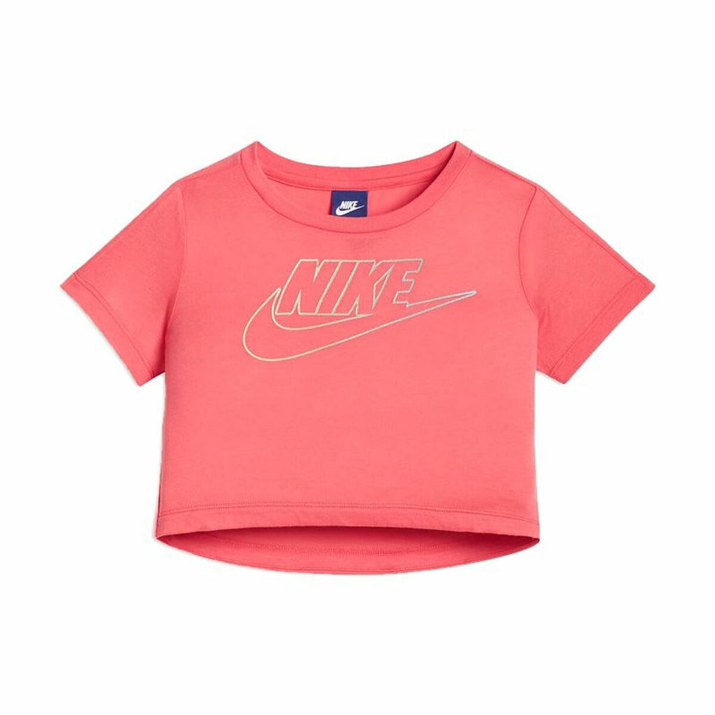 Nike Youth Logo Girls' T-Shirt - Coral