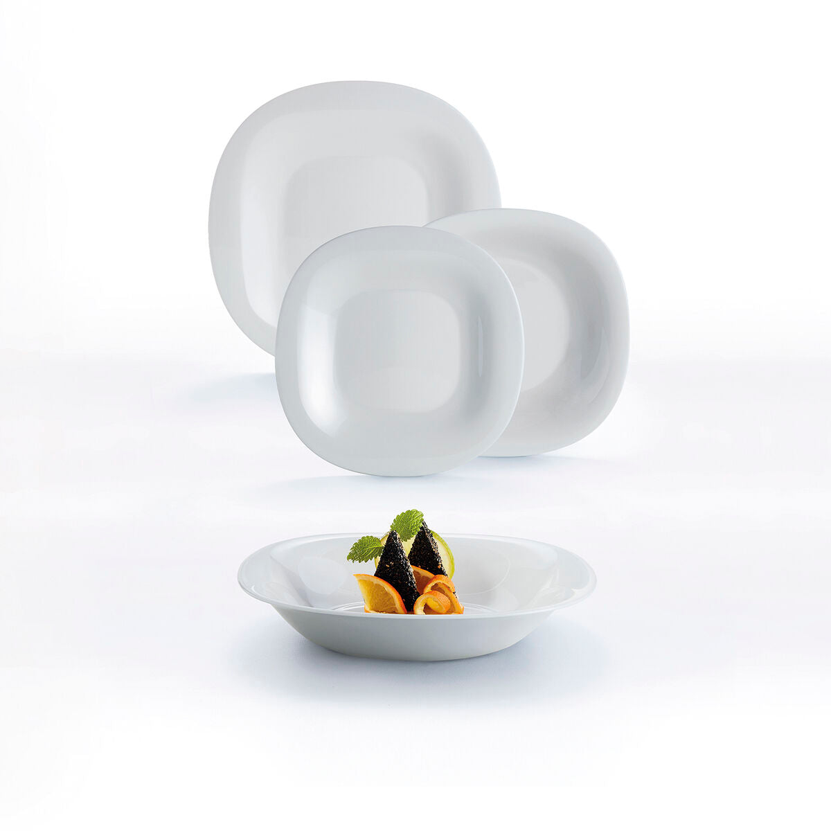 Luminarc Flacher Teller Carine Granit Grau Glas (27 cm) – Produktansicht 2