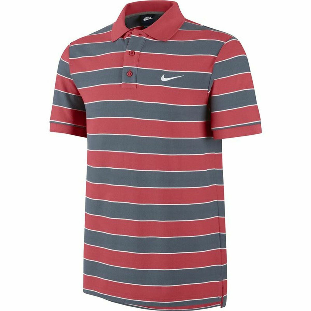 Nike Polo Shirt Matchup Stripe 2 Men's Polo Shirt - Grey, Red