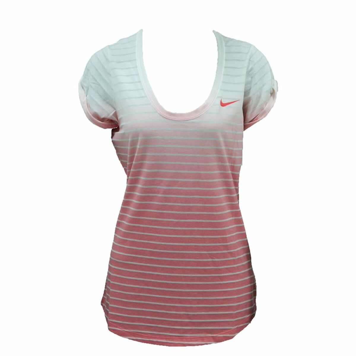 Nike SS Dip Dye Burnout Unisex T-Shirt - Red, White