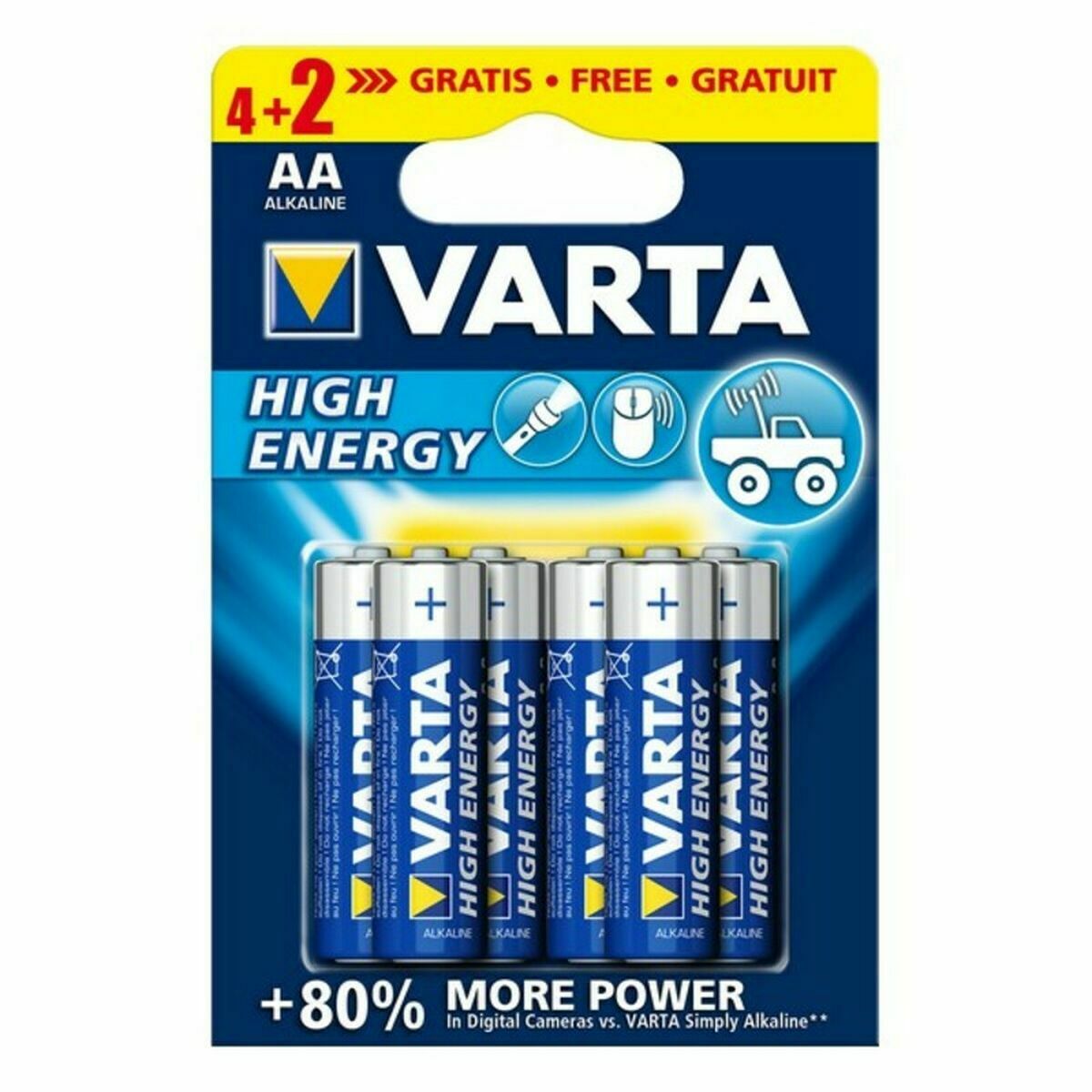 Varta Alkaline Batteries 4906121436 1,5 V 1.55 V AA – Produktansicht 1