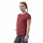 Reebok Damen Kurzarm T-Shirt Work Mesh Dark Rot – Produktansicht 24