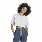 Women’s Short Sleeve T-Shirt Reebok Fitness Crop Vector Velour Light