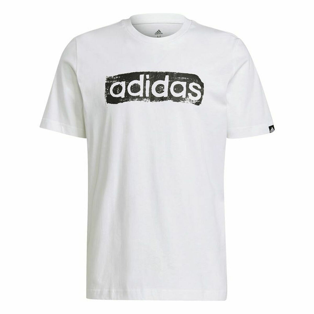 Adidas Brushstroke Logo Men's T-Shirt - White - product image 4