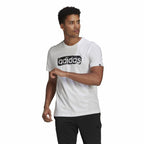Adidas Brushstroke Logo Men's T-Shirt - White