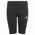 Adidas Essentials 3 Stripes Girls' Leggings - Black