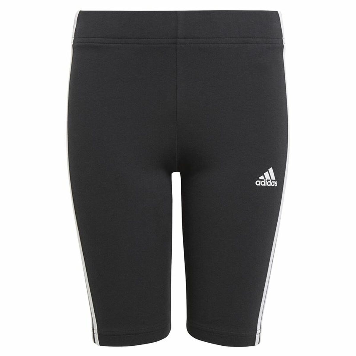 Adidas Essentials 3 Stripes Girls' Leggings - Black