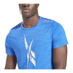 Reebok Herren Kurzarm T-Shirt Workout Ready Activchill Blau – Produktansicht 4