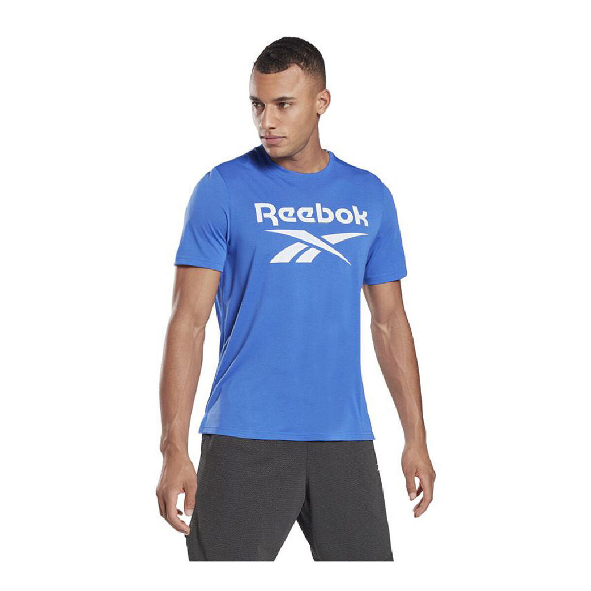 Reebok Herren Kurzarm T-Shirt Workout Ready Supremium Blau – Produktansicht 7
