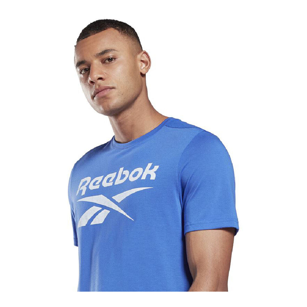 Reebok Herren Kurzarm T-Shirt Workout Ready Supremium Blau – Produktansicht 4