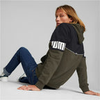 Men’s Hoodie Puma Power Colorblock Green Black