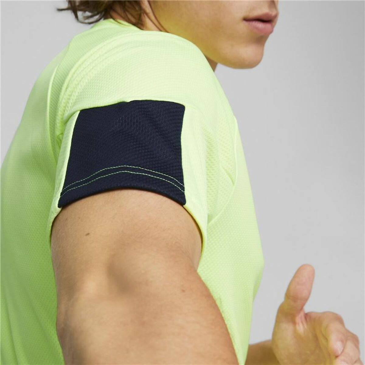 Men’s Short Sleeve T-Shirt Puma Individual Final Lime green Men