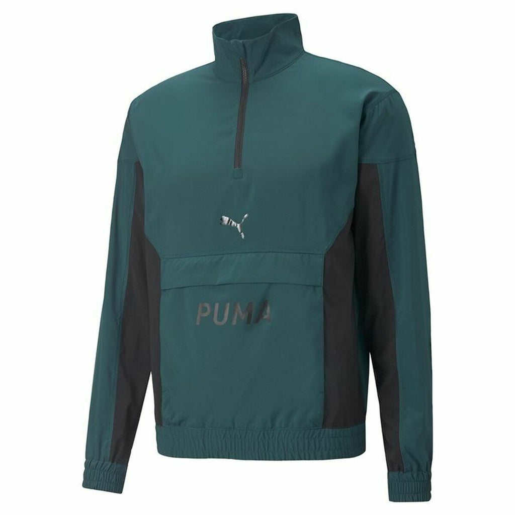 Puma Herren-Sweatshirt without Hood Fit Woven Training Grün – XL