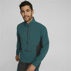 Puma Herren-Sweatshirt without Hood Fit Woven Training Grün