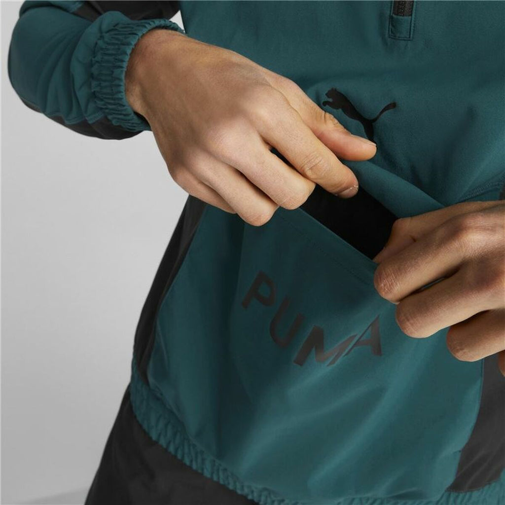 Puma Herren-Sweatshirt without Hood Fit Woven Training Grün – 2XL