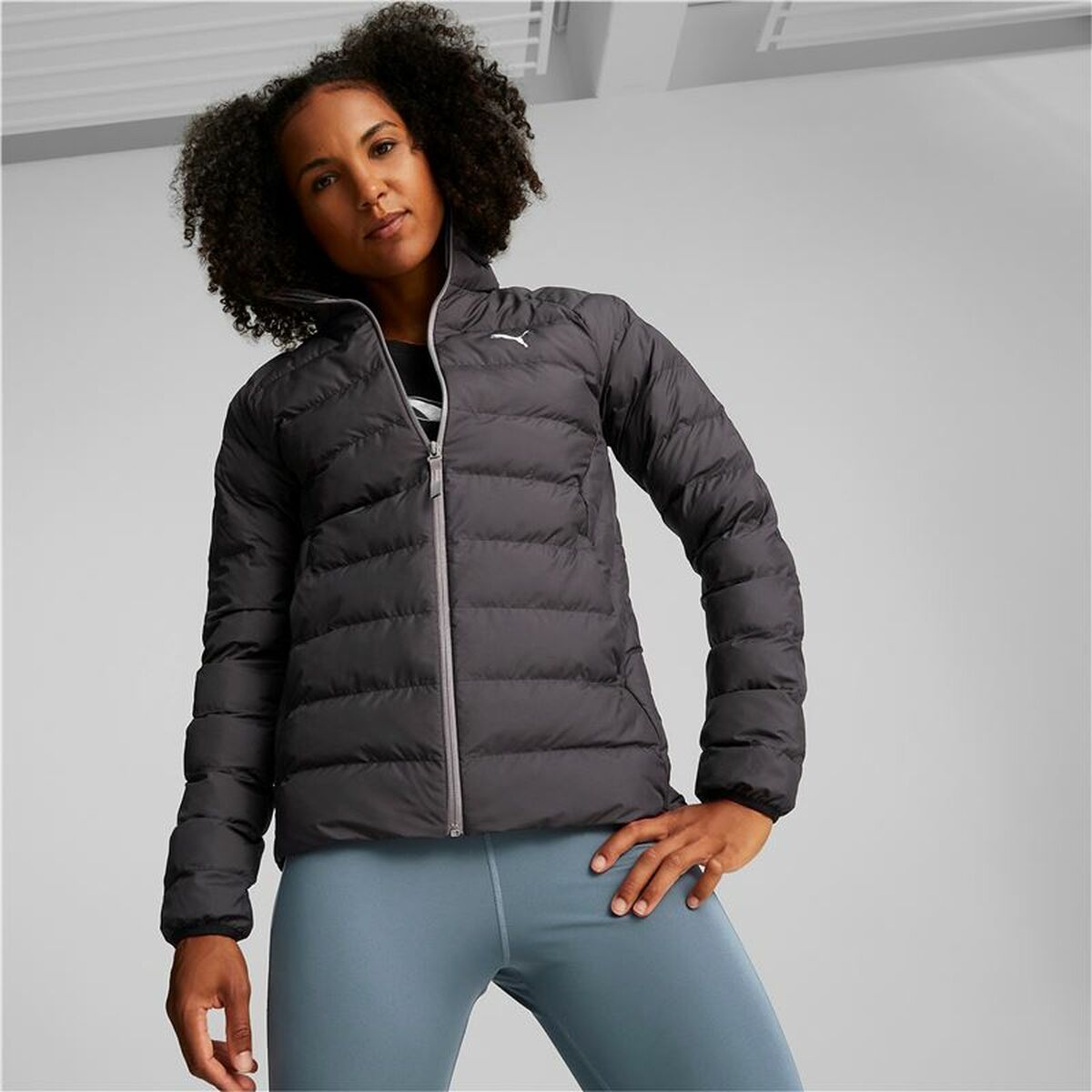 Puma Damen Sportjacke Active Polyball Dunkelgrau – Produktansicht 8