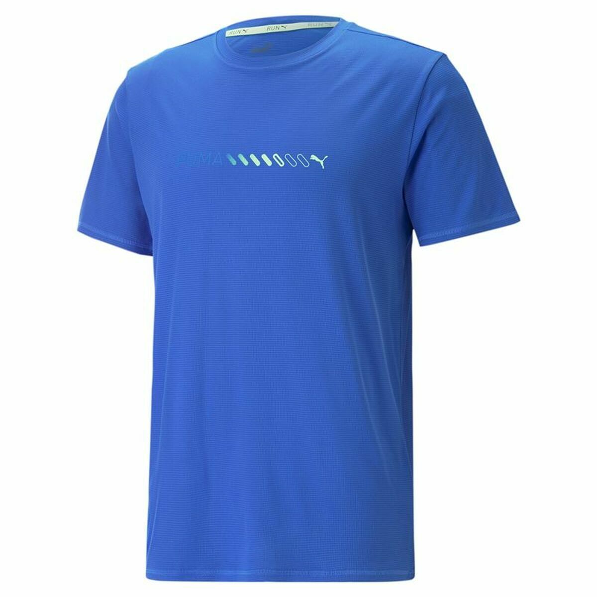 Puma Herren-Kurzarm-T-Shirt Run Favorite Logo Blau – 2XL