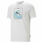 Puma T-Shirt Graphics Wave Weiß Herren