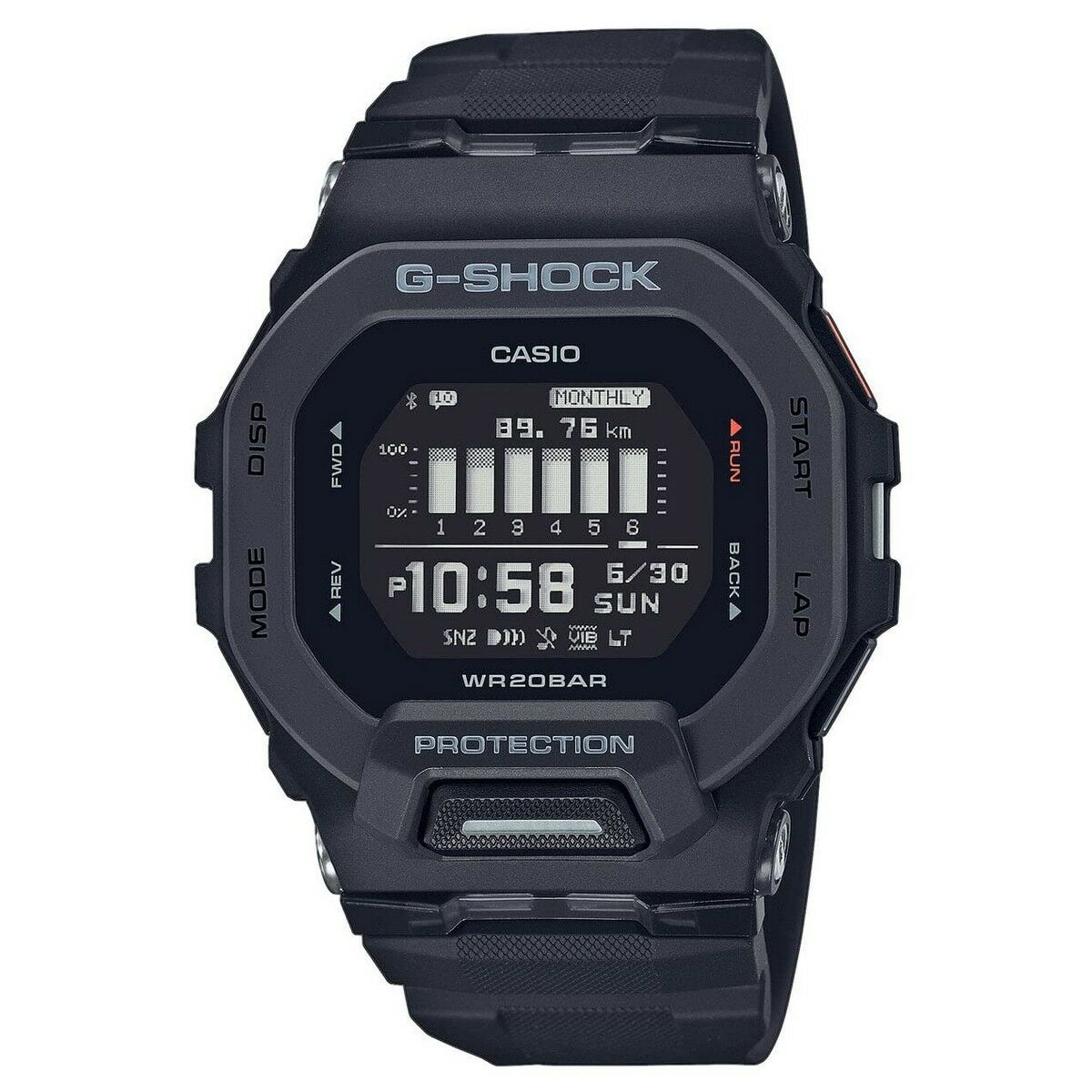 Casio Herrenuhr G-Shock G-SQUAD STEP TRACKER BLUETOOTH® Schwarz (Ø 40