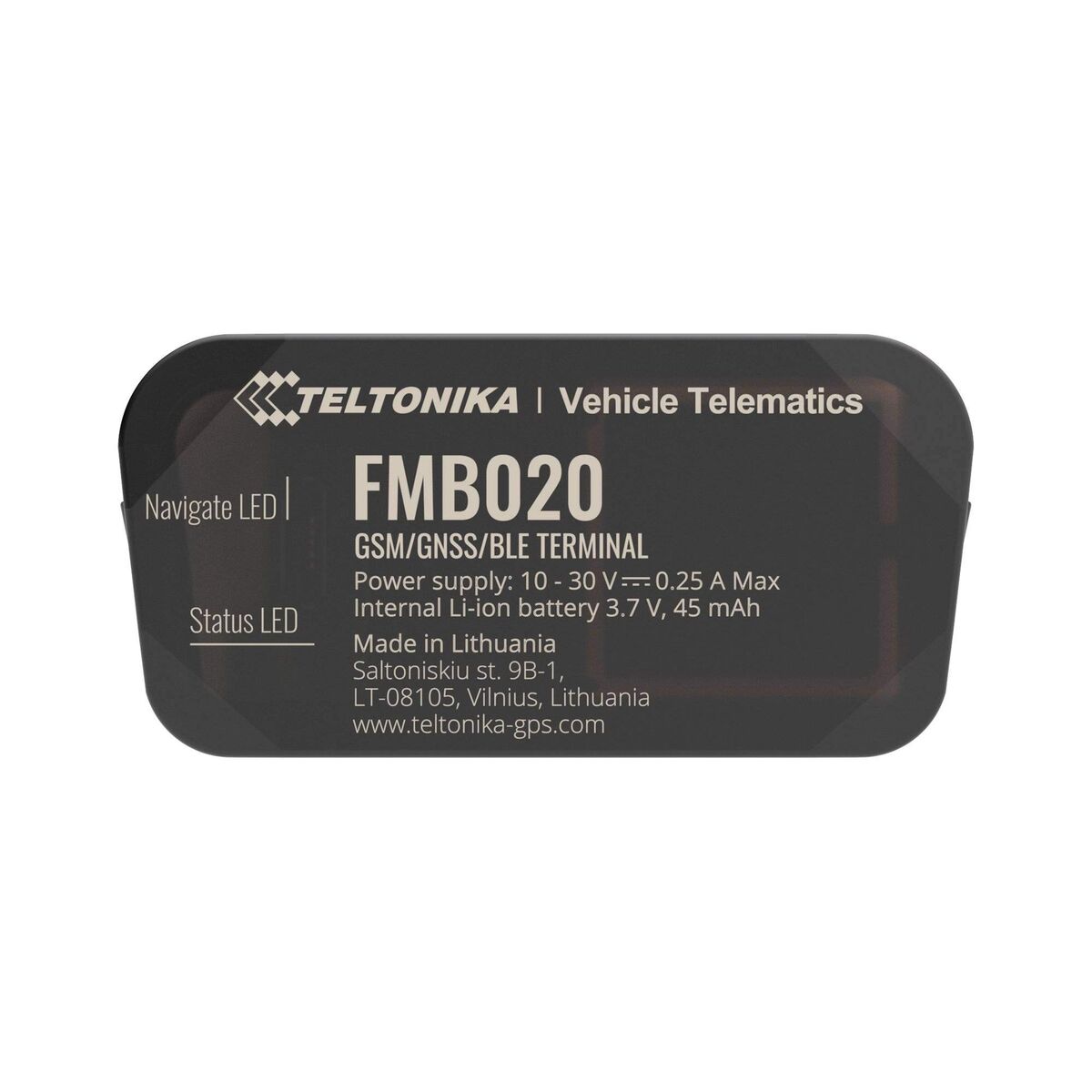 Teltonika GPS-Tracker FMB020 Schwarz – Ansicht 3