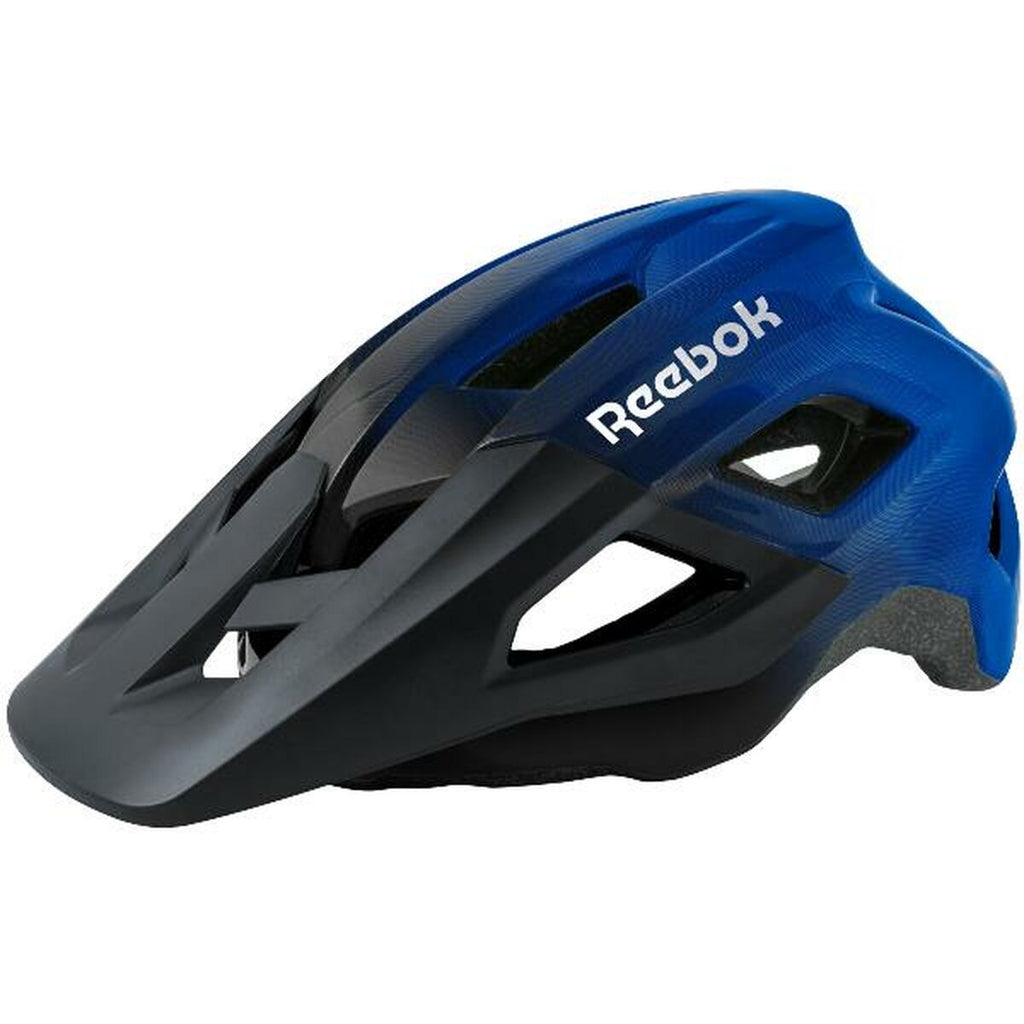 Reebok Erwachsenen-Cycling Helm Blau Schwarz Visor – Produktansicht 2