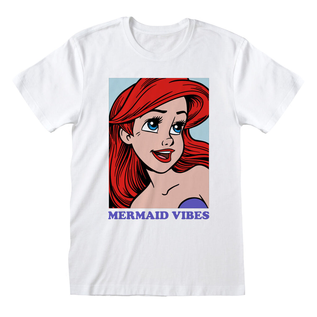 Kurzarm-T-Shirt The Little Mermaid Vibes Weiß Unisex – XXL