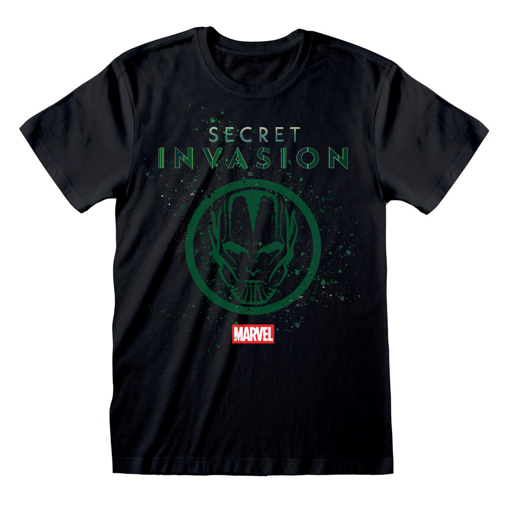 Marvel Kurzarm-T-Shirt Logo Icon Schwarz Unisex – Produktansicht 1