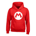 Super Mario Unisex-Hoodie Badge Rot – Produktansicht 1