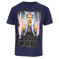 Star Wars Kurzarm-T-Shirt Weiß Blades Blau Unisex