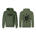 The Legend of Zelda Unisex-Hoodie Logo & Shield Grün – XXL