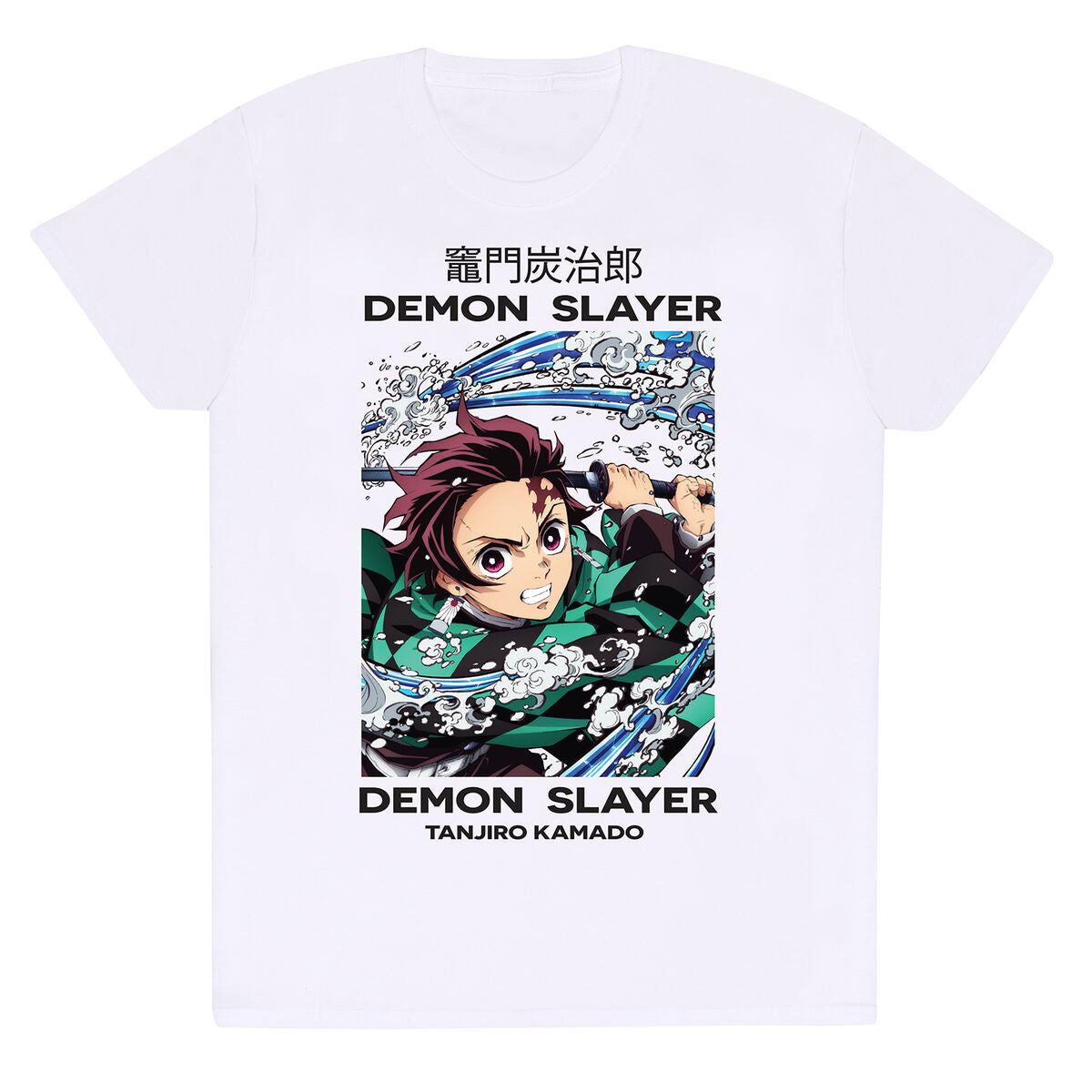 Kurzarm-T-Shirt Demon Slayer Whirlpool Weiß Unisex – XL