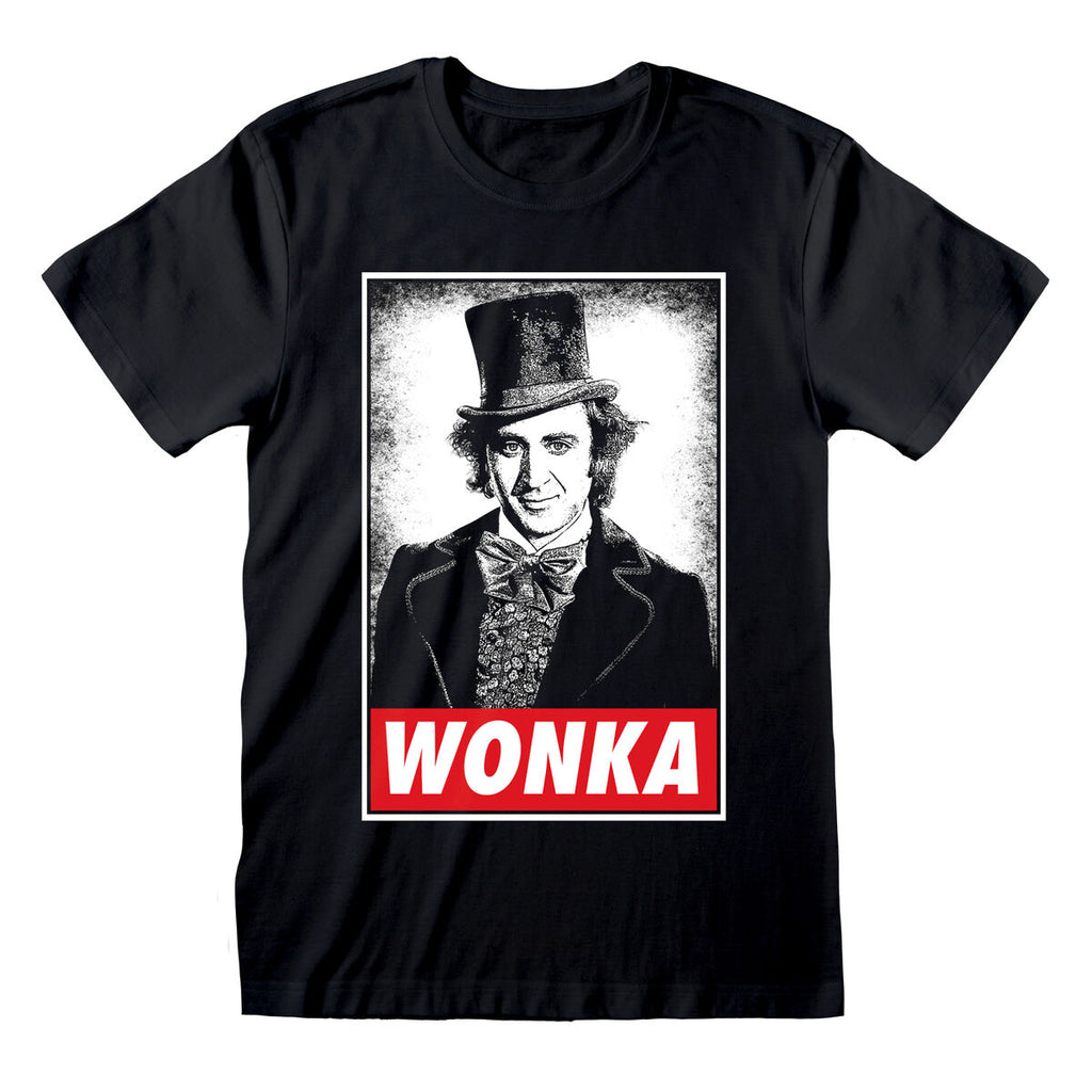 Willy Wonka Unisex Kurzarm-T-Shirt Schwarz – XXL