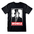 Willy Wonka Unisex Kurzarm-T-Shirt Schwarz – XXL